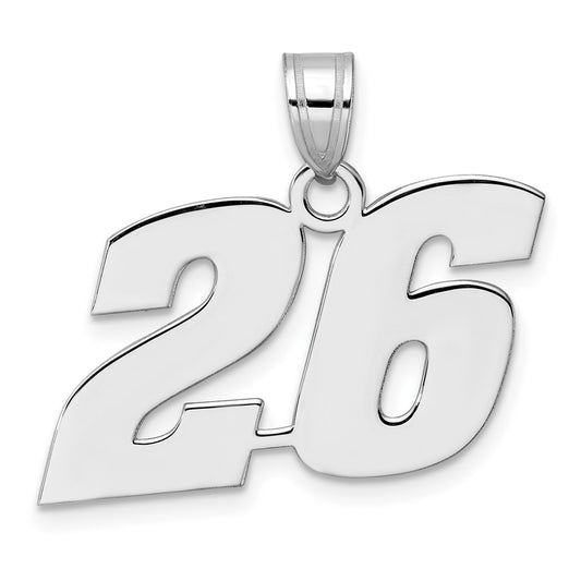 14kw Polished Block Number 26 Pendant