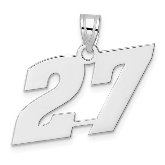 14kw Polished Block Number 27 Pendant