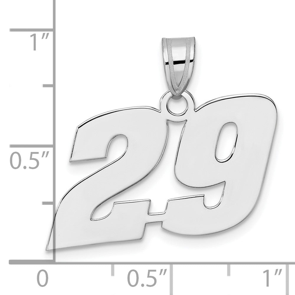 14kw Polished Block Number 29 Pendant