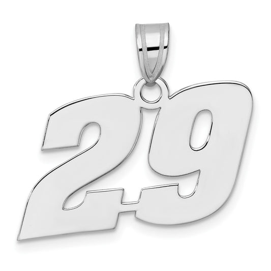 14kw Polished Block Number 29 Pendant