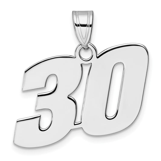 14kw Polished Block Number 30 Pendant