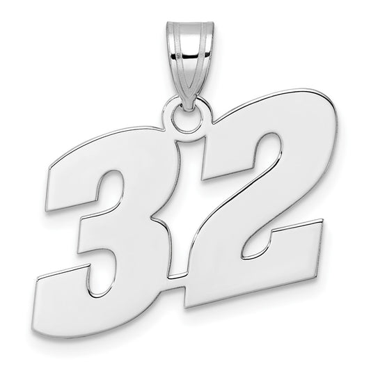 14kw Polished Block Number 32 Pendant