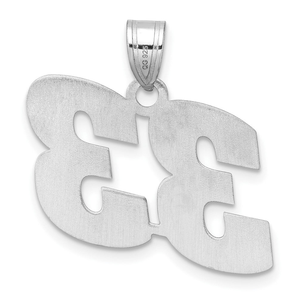 14kw Polished Block Number 33 Pendant