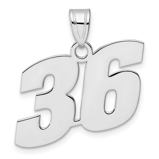14kw Polished Block Number 36 Pendant