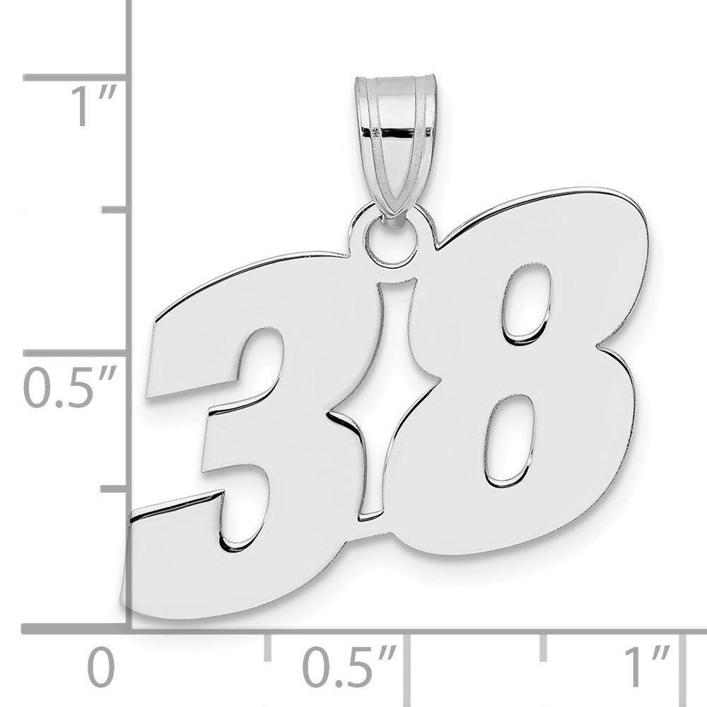 14kw Polished Block Number 38 Pendant
