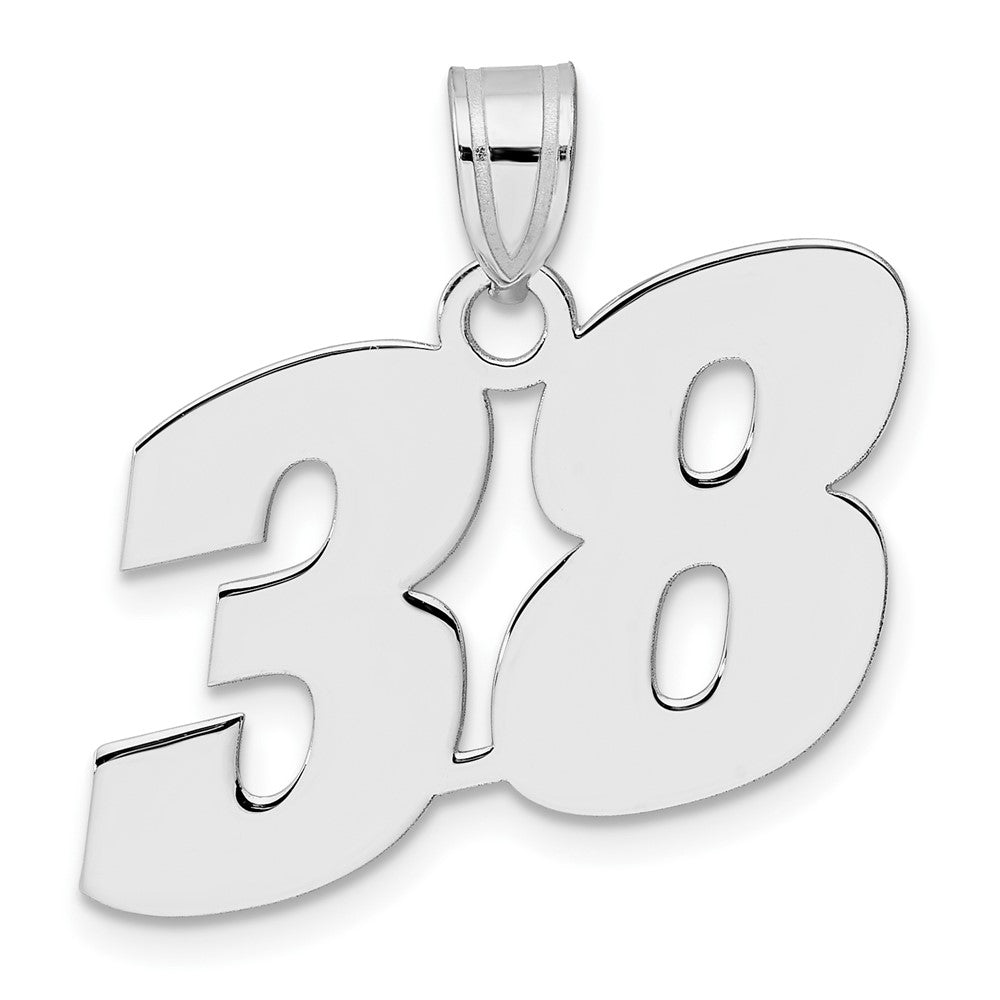 14kw Polished Block Number 38 Pendant