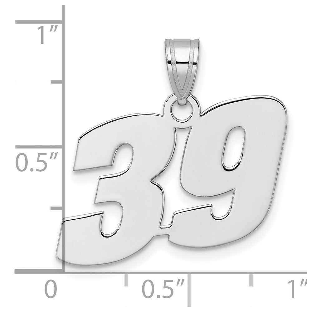 14kw Polished Block Number 39 Pendant