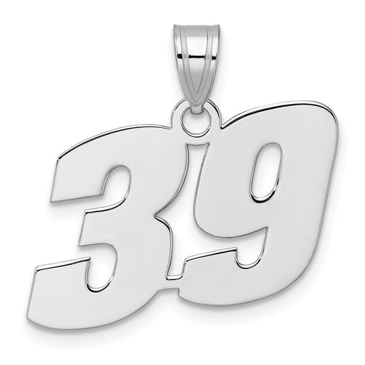 14kw Polished Block Number 39 Pendant