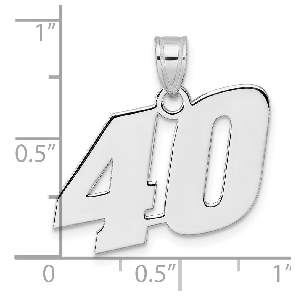 14kw Polished Block Number 40 Pendant