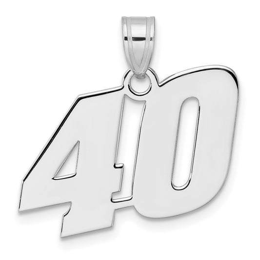 14kw Polished Block Number 40 Pendant