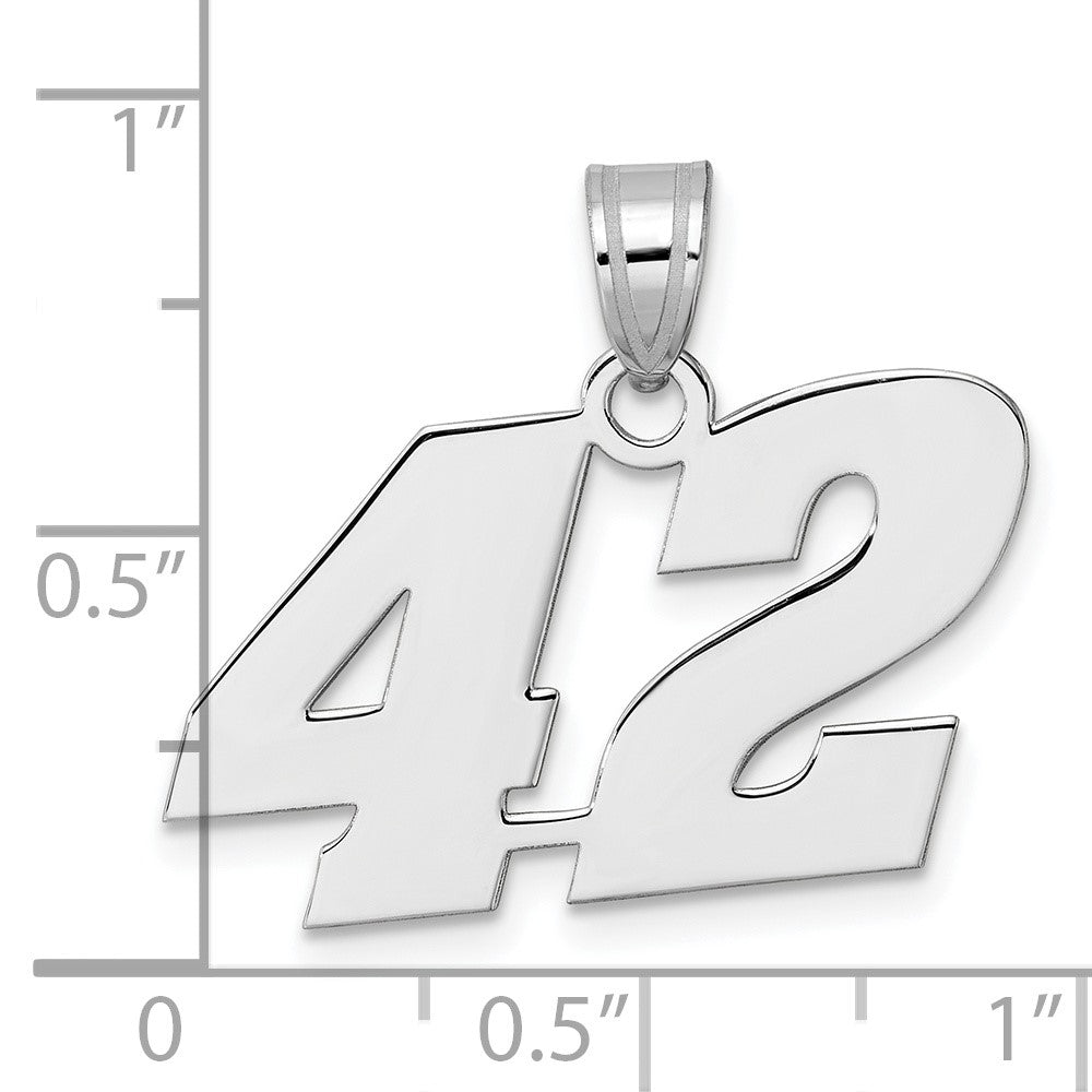 14kw Polished Block Number 42 Pendant