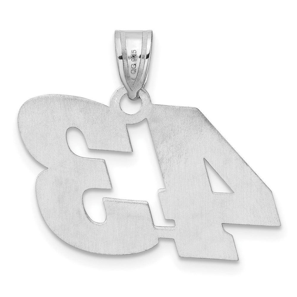 14kw Polished Block Number 43 Pendant