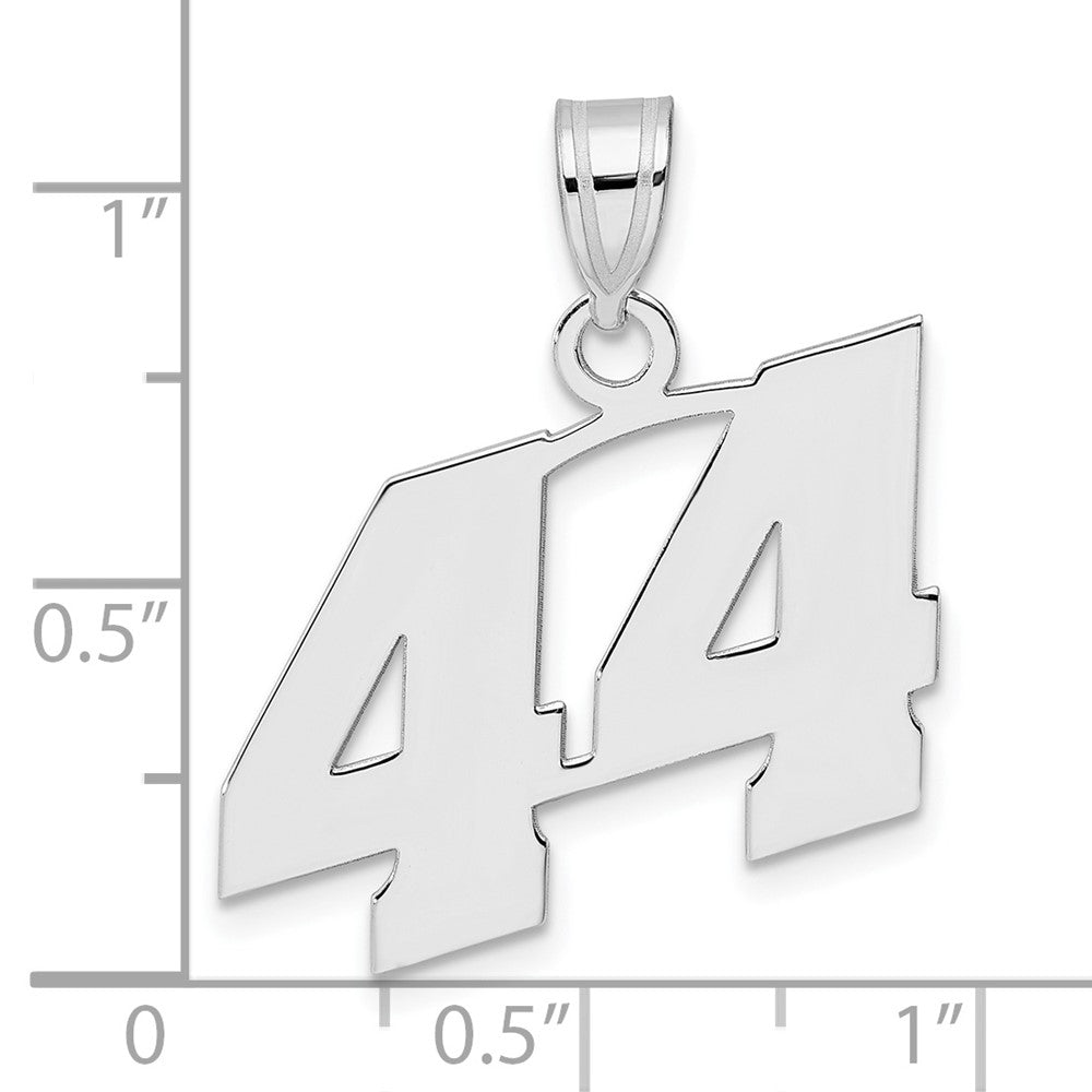 14kw Polished Block Number 44 Pendant