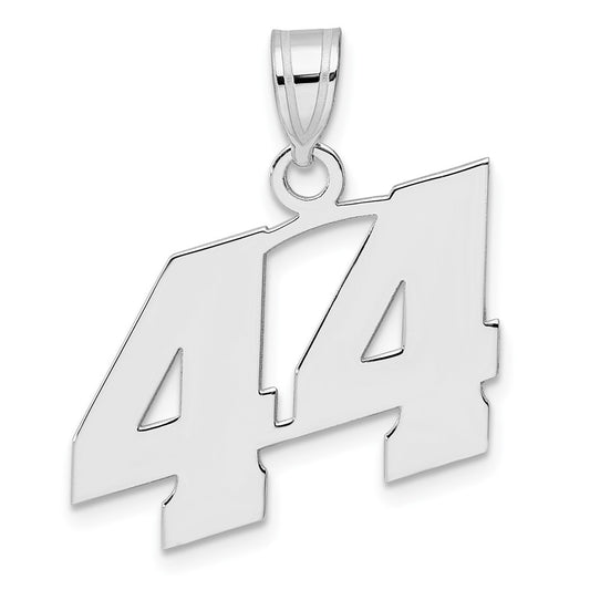 14kw Polished Block Number 44 Pendant