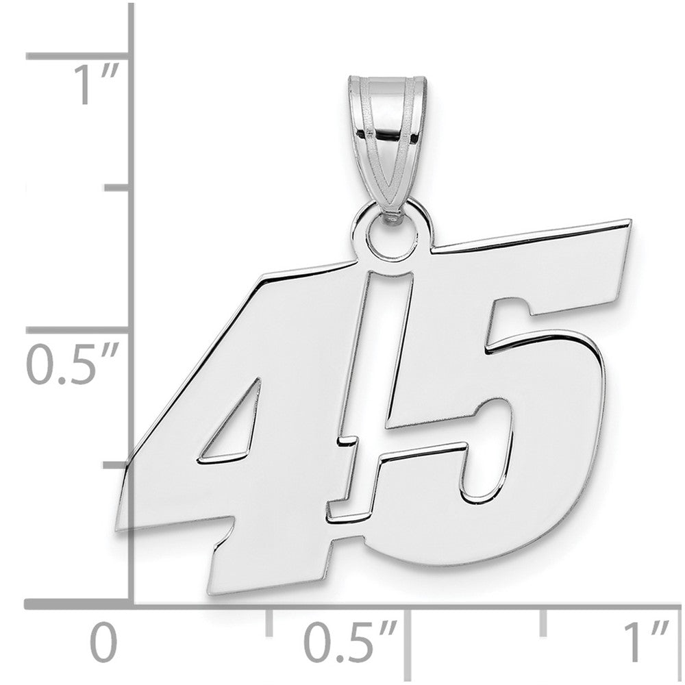 14kw Polished Block Number 45 Pendant