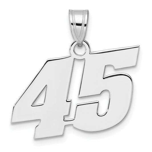 14kw Polished Block Number 45 Pendant