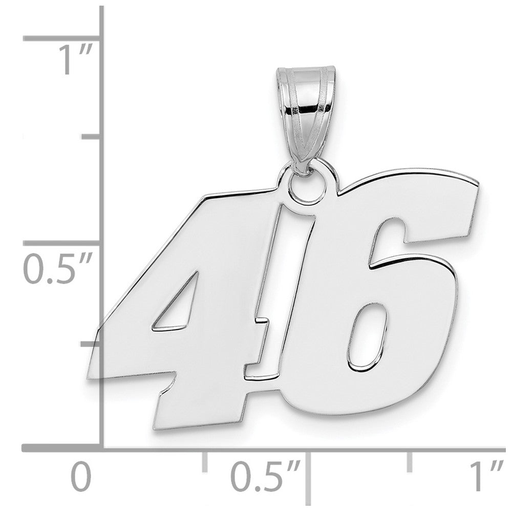 14kw Polished Block Number 46 Pendant
