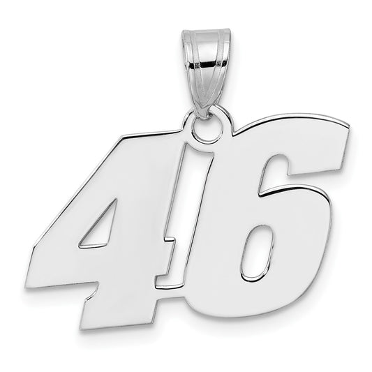14kw Polished Block Number 46 Pendant