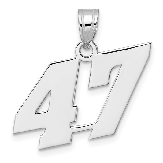 14kw Polished Block Number 47 Pendant