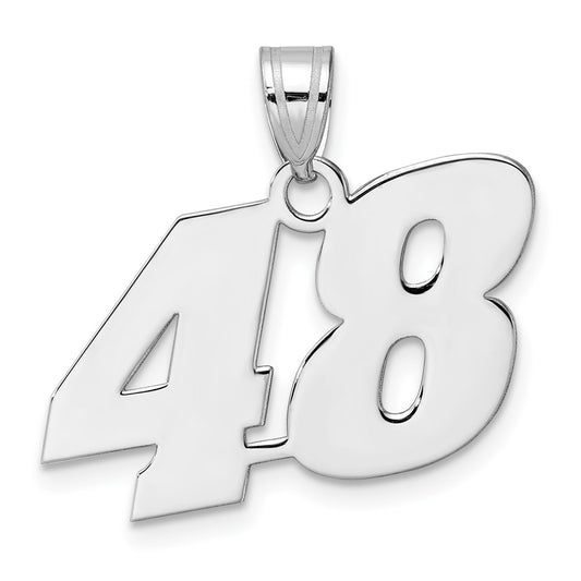 14kw Polished Block Number 48 Pendant