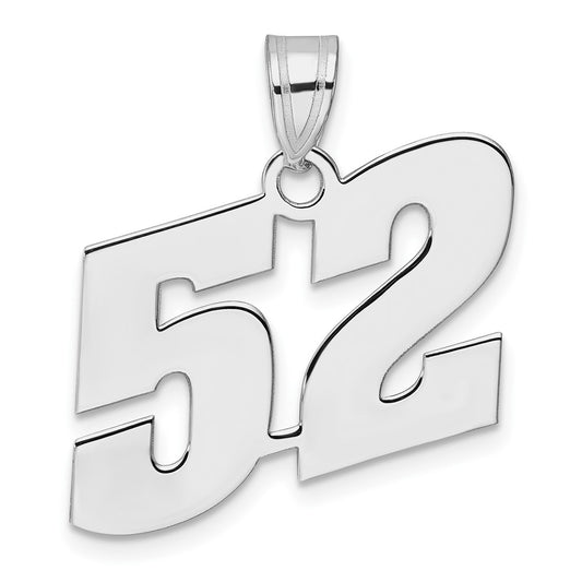 14kw Polished Block Number 52 Pendant