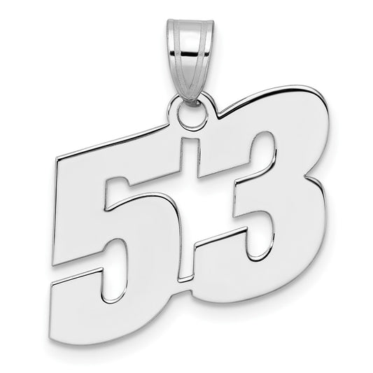 14kw Polished Block Number 53 Pendant