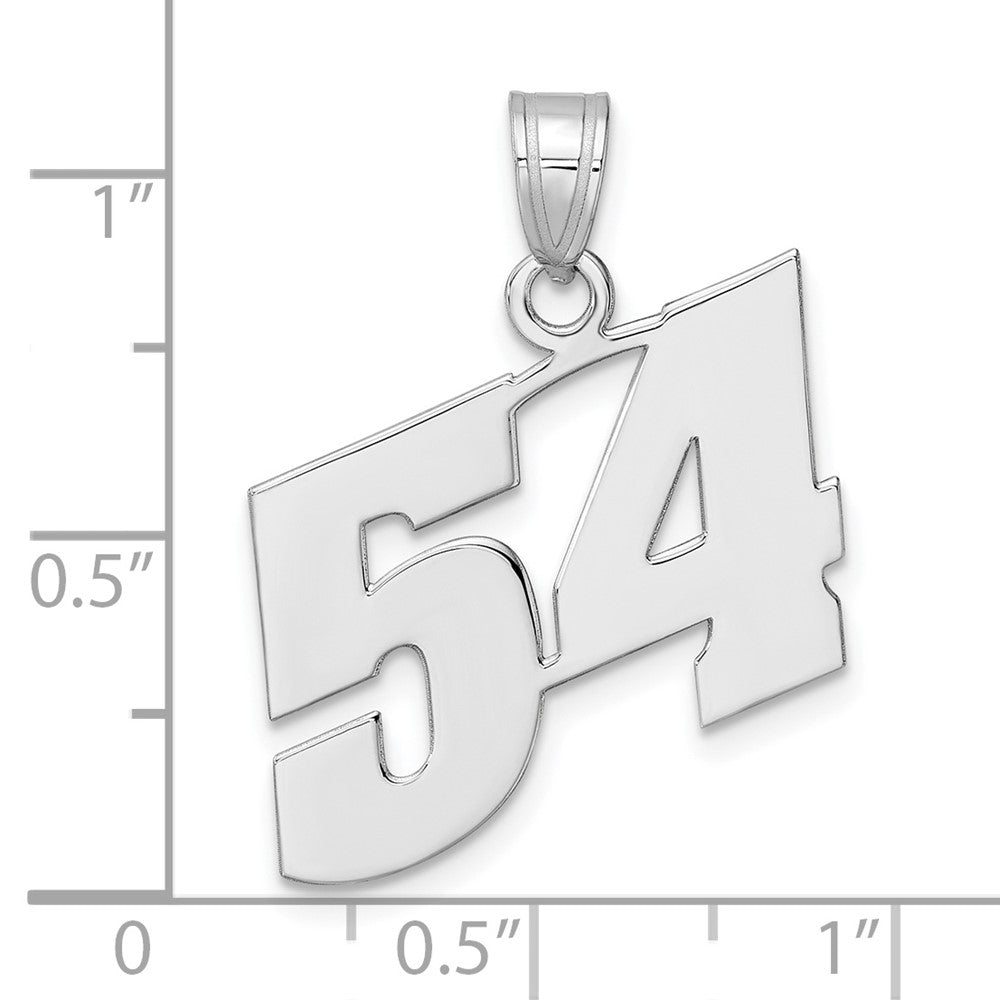 14kw Polished Block Number 54 Pendant