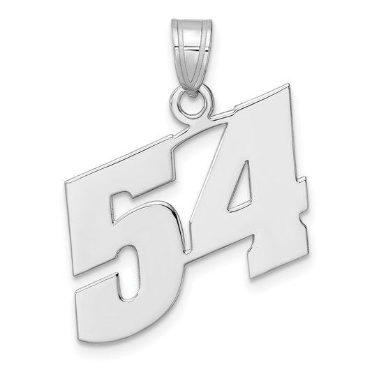 14kw Polished Block Number 54 Pendant
