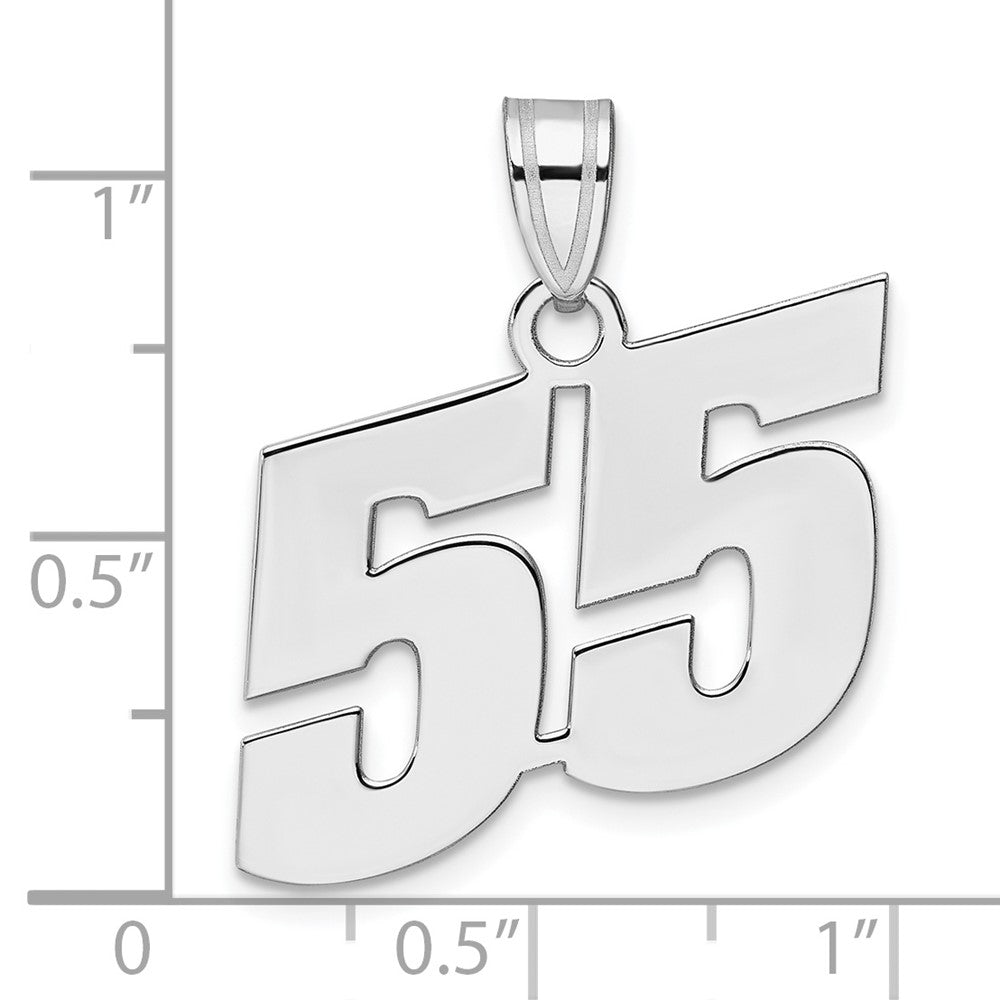 14kw Polished Block Number 55 Pendant