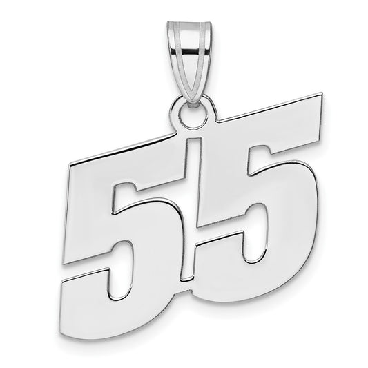14kw Polished Block Number 55 Pendant