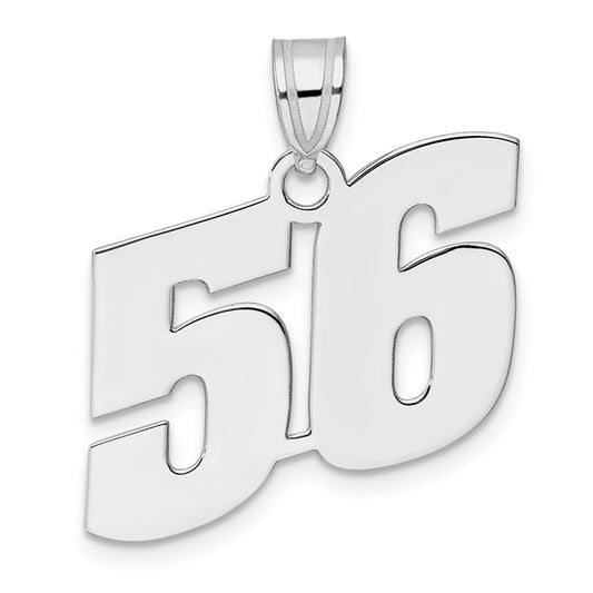 14kw Polished Block Number 56 Pendant