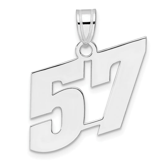 14kw Polished Block Number 57 Pendant