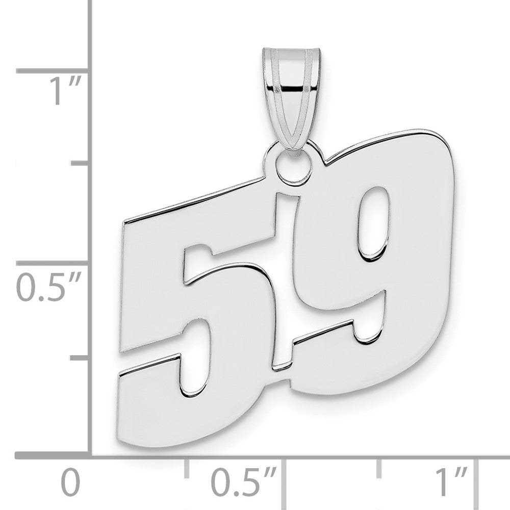 14kw Polished Block Number 59 Pendant
