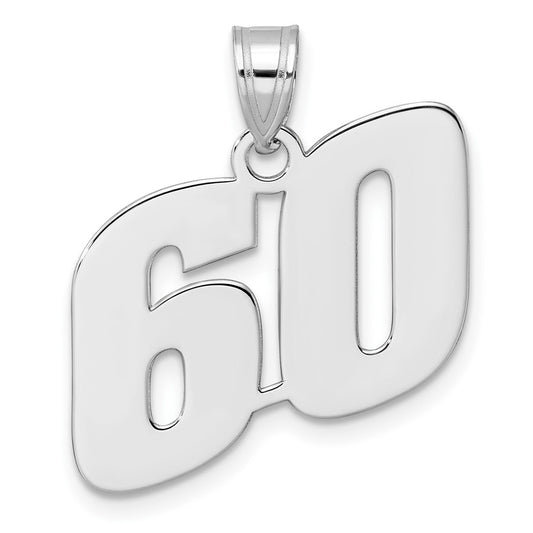 14kw Polished Block Number 60 Pendant