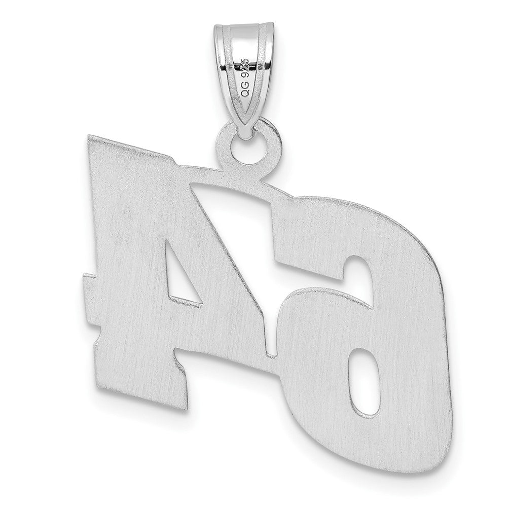 14kw Polished Block Number 64 Pendant