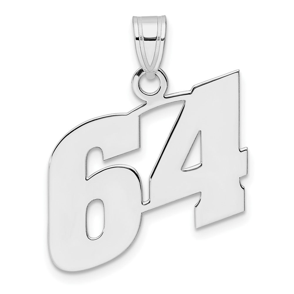14kw Polished Block Number 64 Pendant