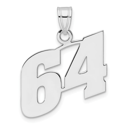 14kw Polished Block Number 64 Pendant