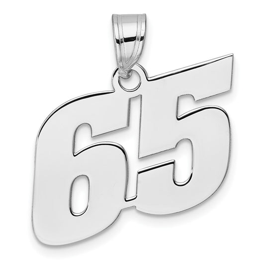 14kw Polished Block Number 65 Pendant