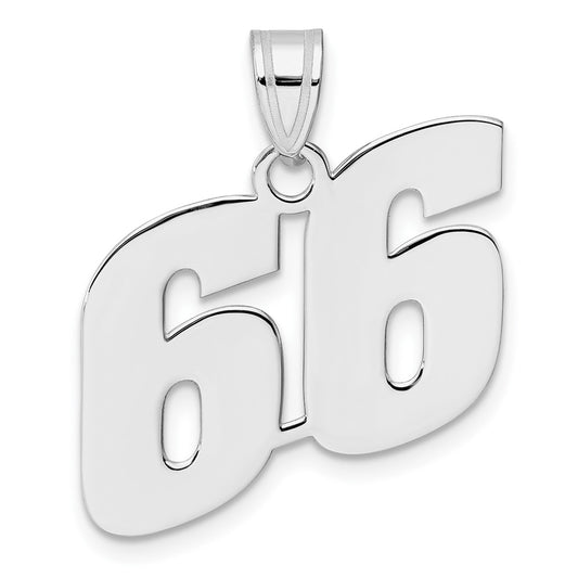 14kw Polished Block Number 66 Pendant