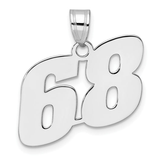 14kw Polished Block Number 68 Pendant