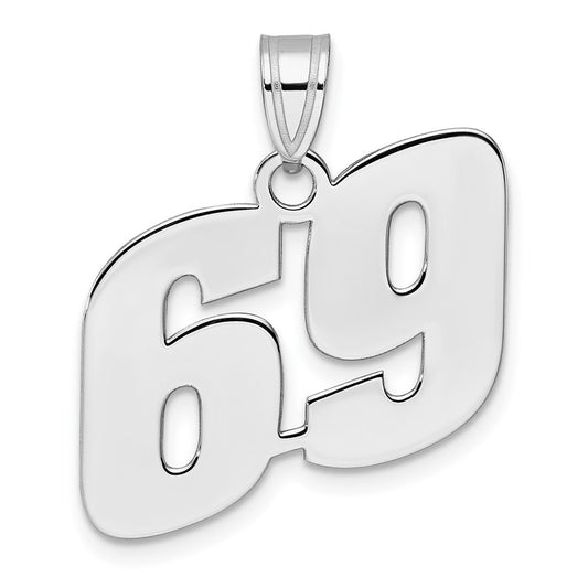 14kw Polished Block Number 69 Pendant