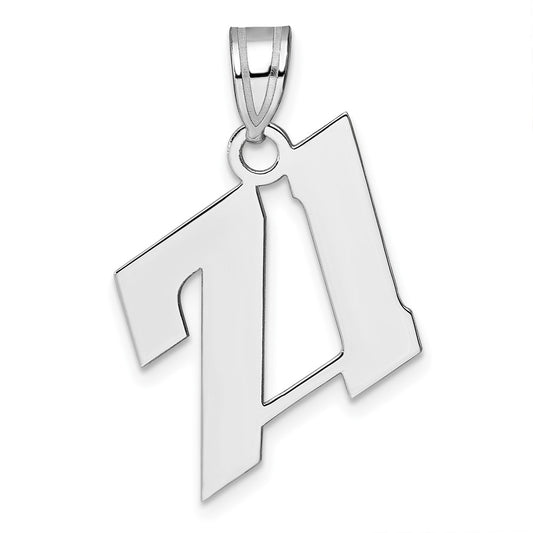 14kw Polished Block Number 71 Pendant