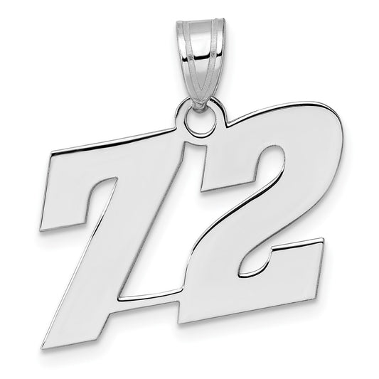14kw Polished Block Number 72 Pendant