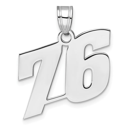 14kw Polished Block Number 76 Pendant