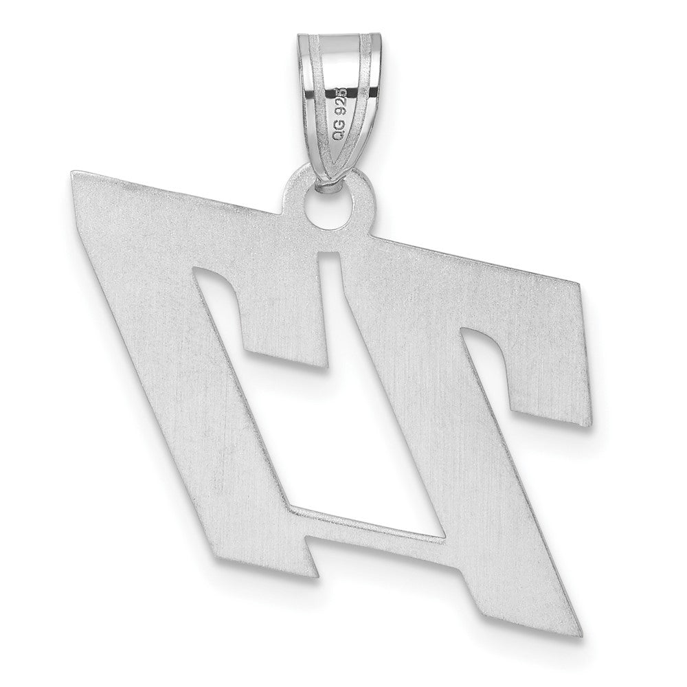 14kw Polished Block Number 77 Pendant