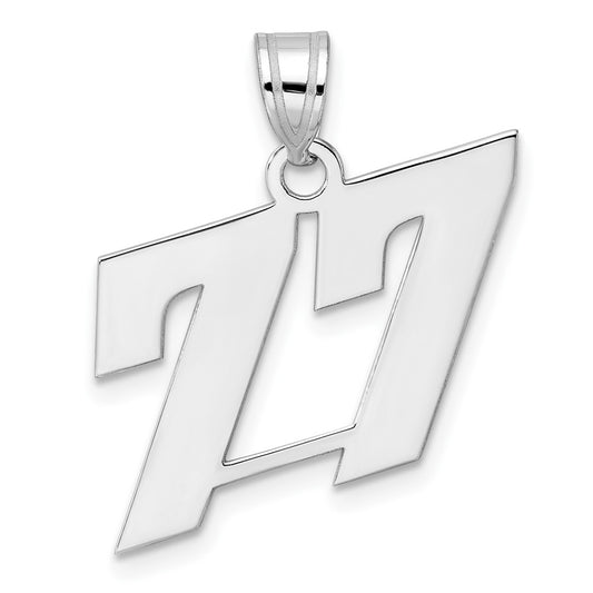 14kw Polished Block Number 77 Pendant
