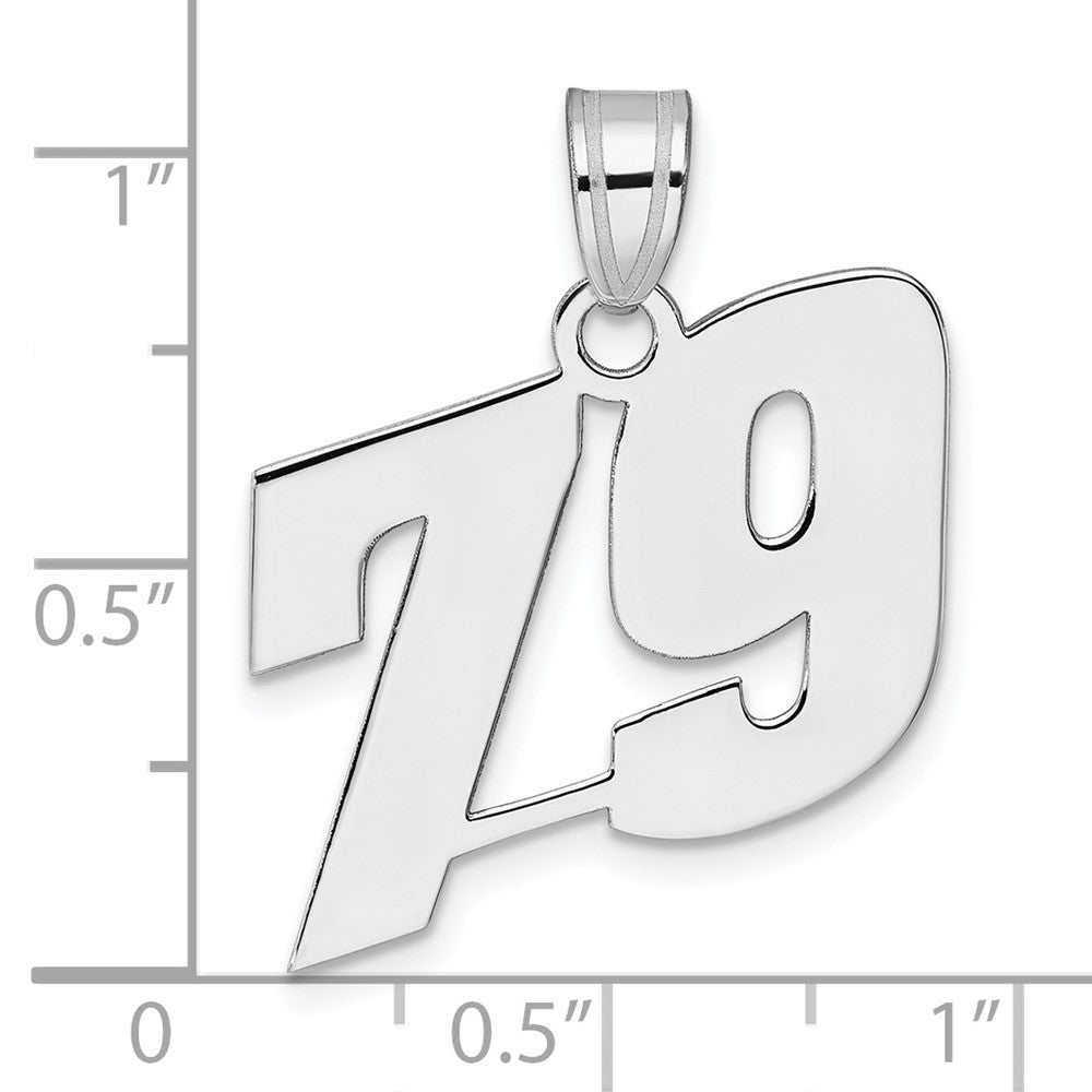 14kw Polished Block Number 79 Pendant
