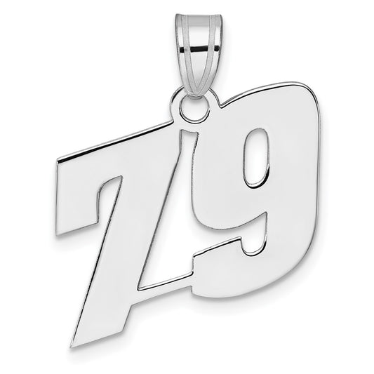 14kw Polished Block Number 79 Pendant