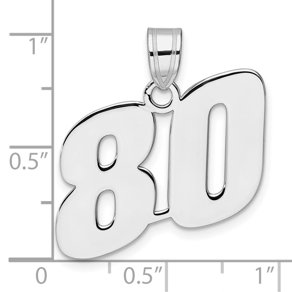 14kw Polished Block Number 80 Pendant