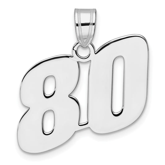 14kw Polished Block Number 80 Pendant